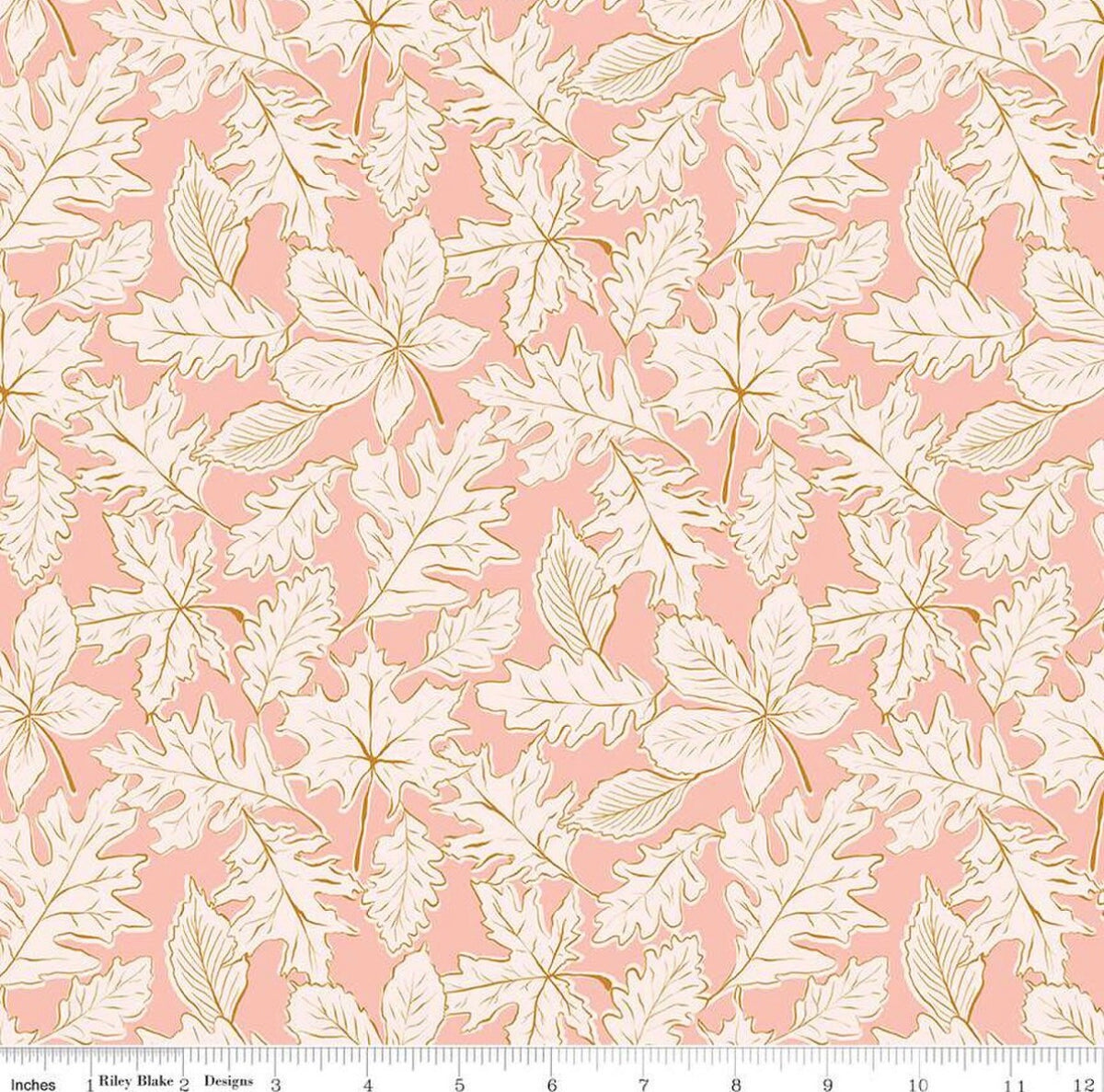 Maple Fall Pink by Gabrielle Neil Design for Riley Blake Designs, 1/2 yd, script fabric - C12471-Pink