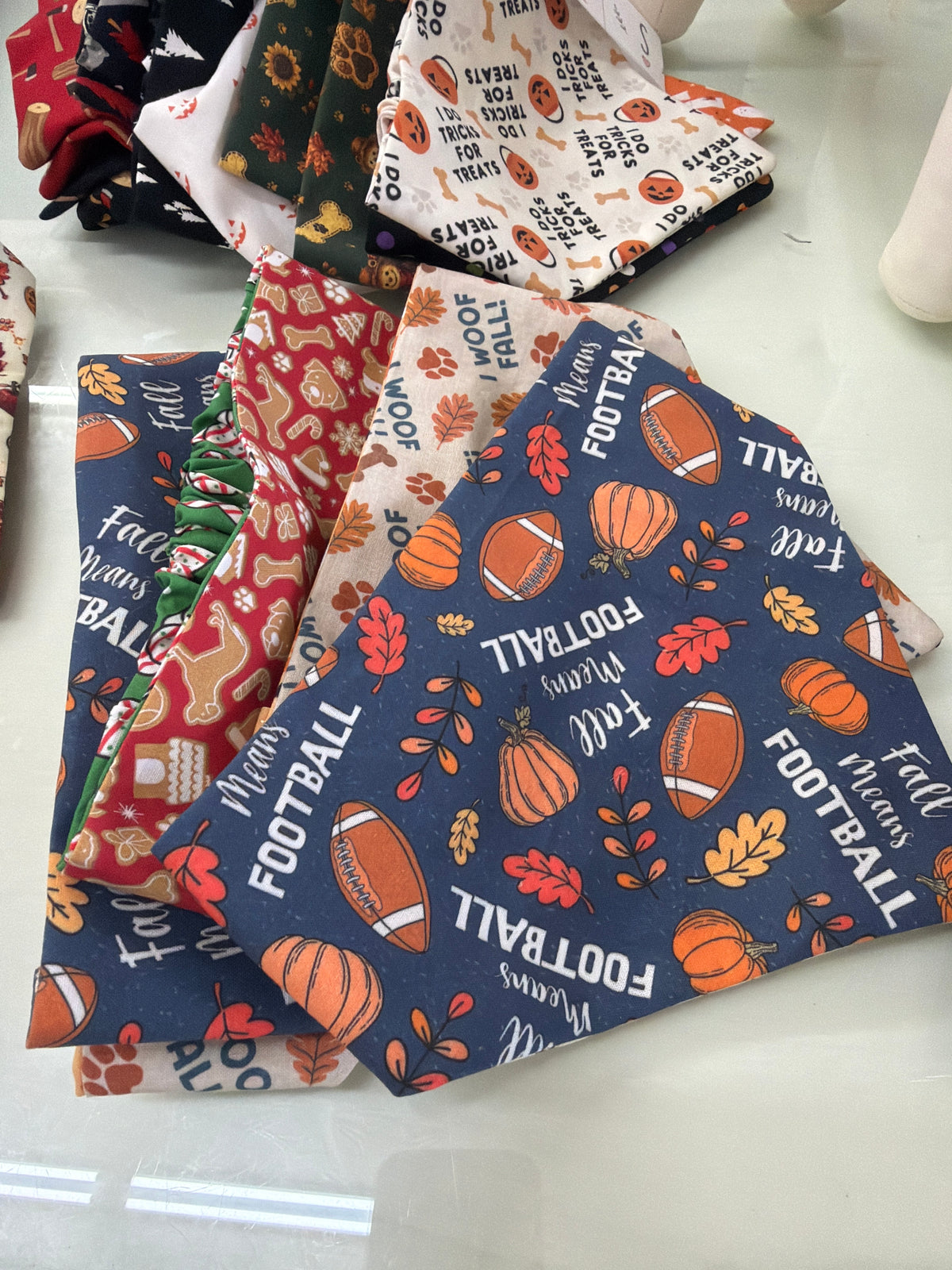 Seasonal 2 sided Dog Scrunchie Bandana