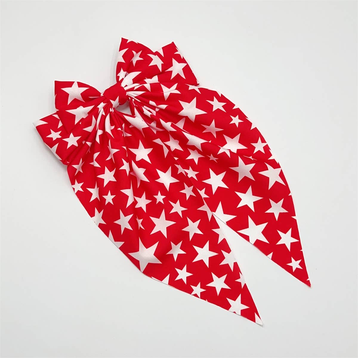 Independence Day Star Bow Ribbon Spring Clip: