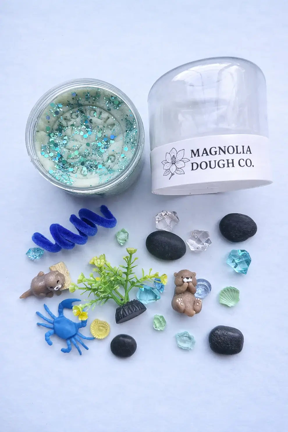 Kids Sensory Play Dough Jar- Otter Theme