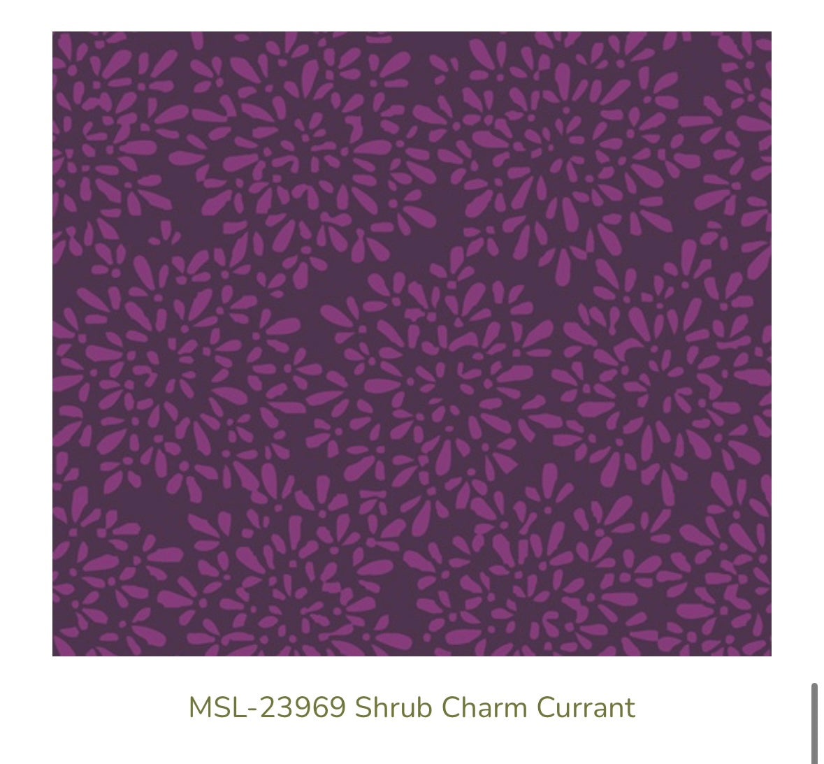 Art Gallery Fabrics – Shrub Charm Currant (MSL-23969) – Premium Cotton Fabric, Deep Plum Floral Blender price per half yard of fabric