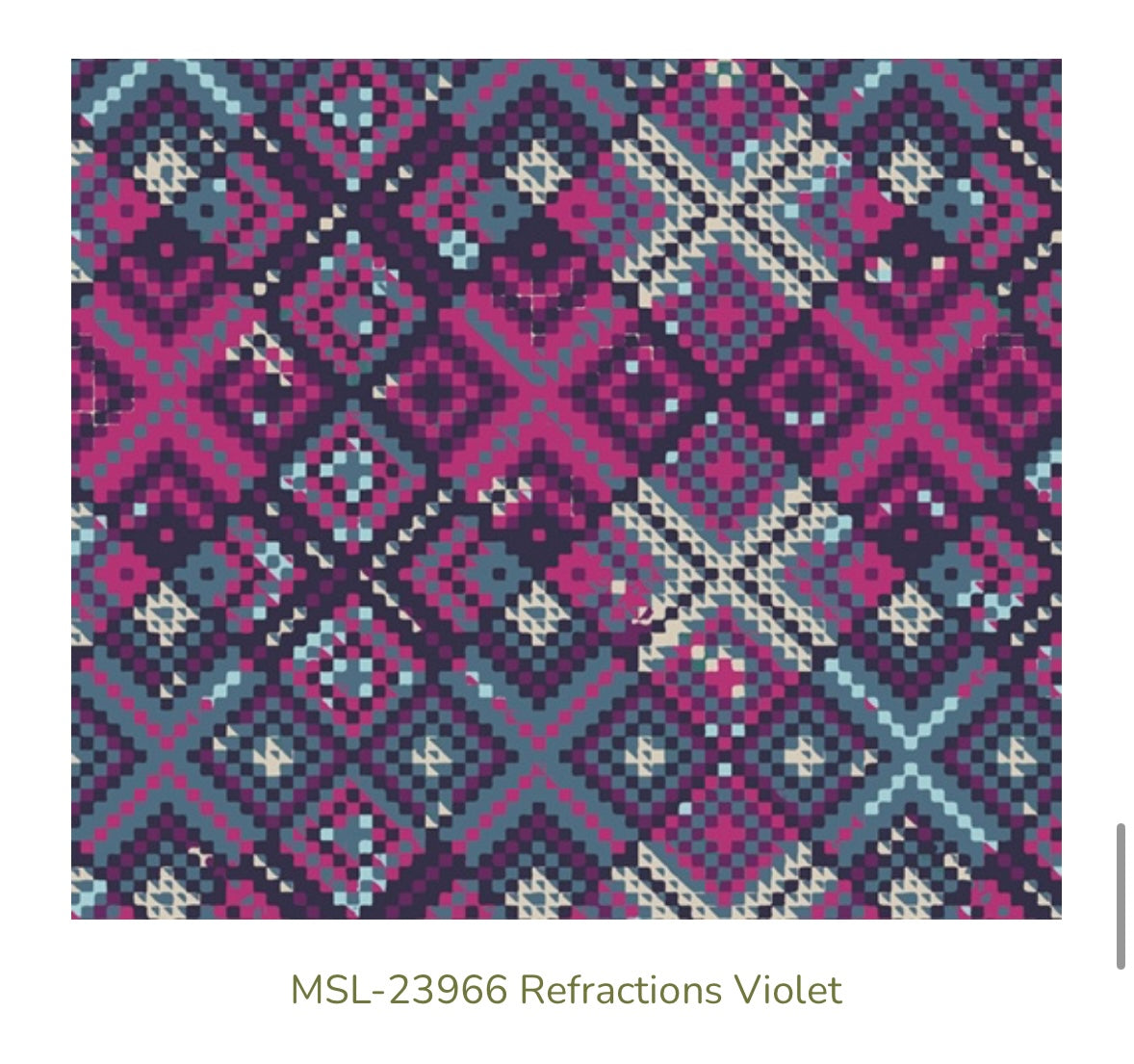 Art Gallery Fabrics – Refractions Violet (MSL-23966) – Geometric Premium Cotton Fabric, Modern Quilt Print