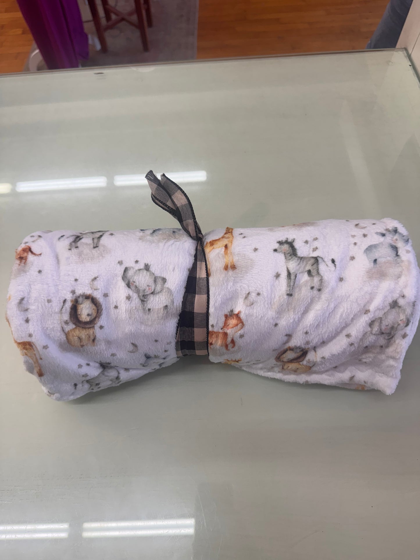 Safari Animals Plush Cloud Blanket – 60” x 60”