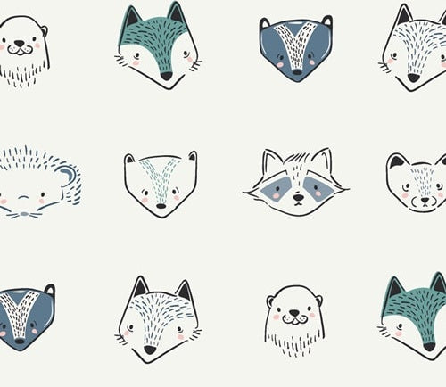 Pine Lullaby Furries Cool by Art Gallery Fabrics