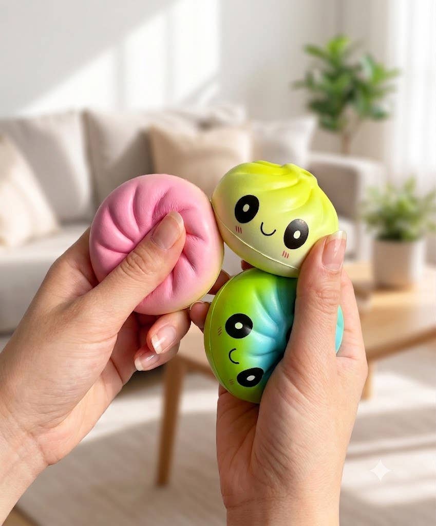 Dumpling Bun Squishy Fidget Toy for Stress Relief (Big Eye)