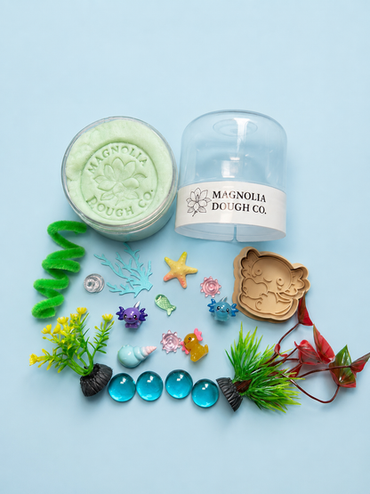 Kids Sensory Play Dough Jar | Axolotl Theme