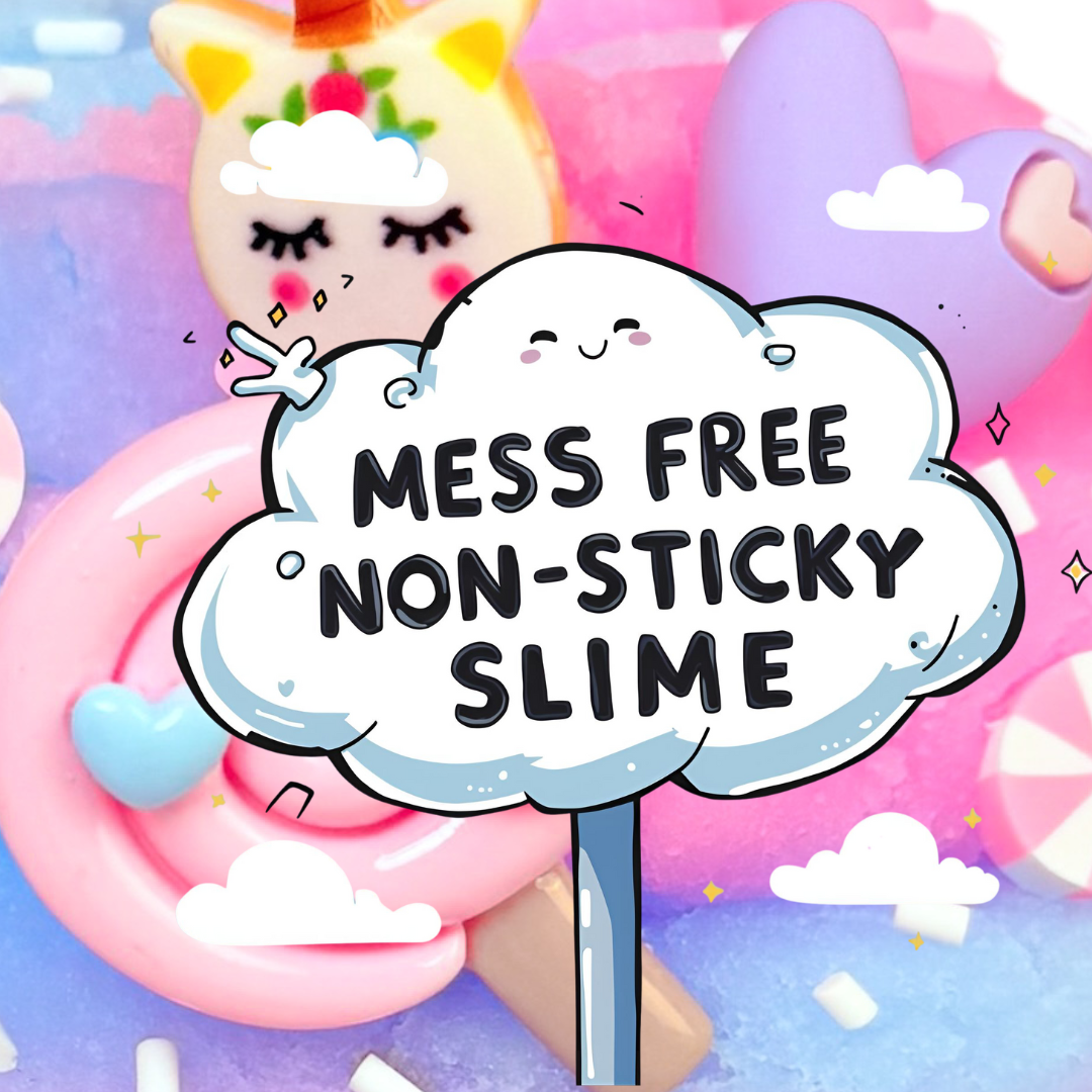 Cotton Candy Blue & Pink Cloud Slime – Cotton Candy Scented Slime with Candy, Gummy Bear Charms & Sprinkles – Beginner Friendly Drizzly Texture: 8 Fl Oz
