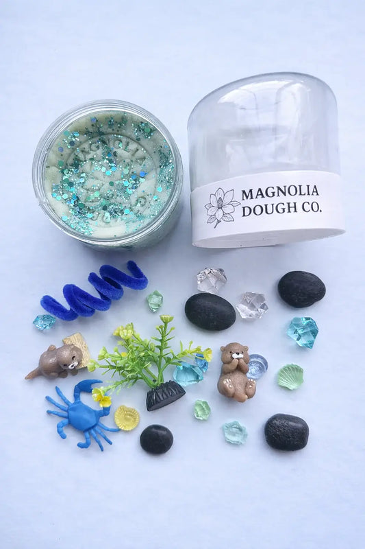 Kids Sensory Play Dough Jar- Otter Theme