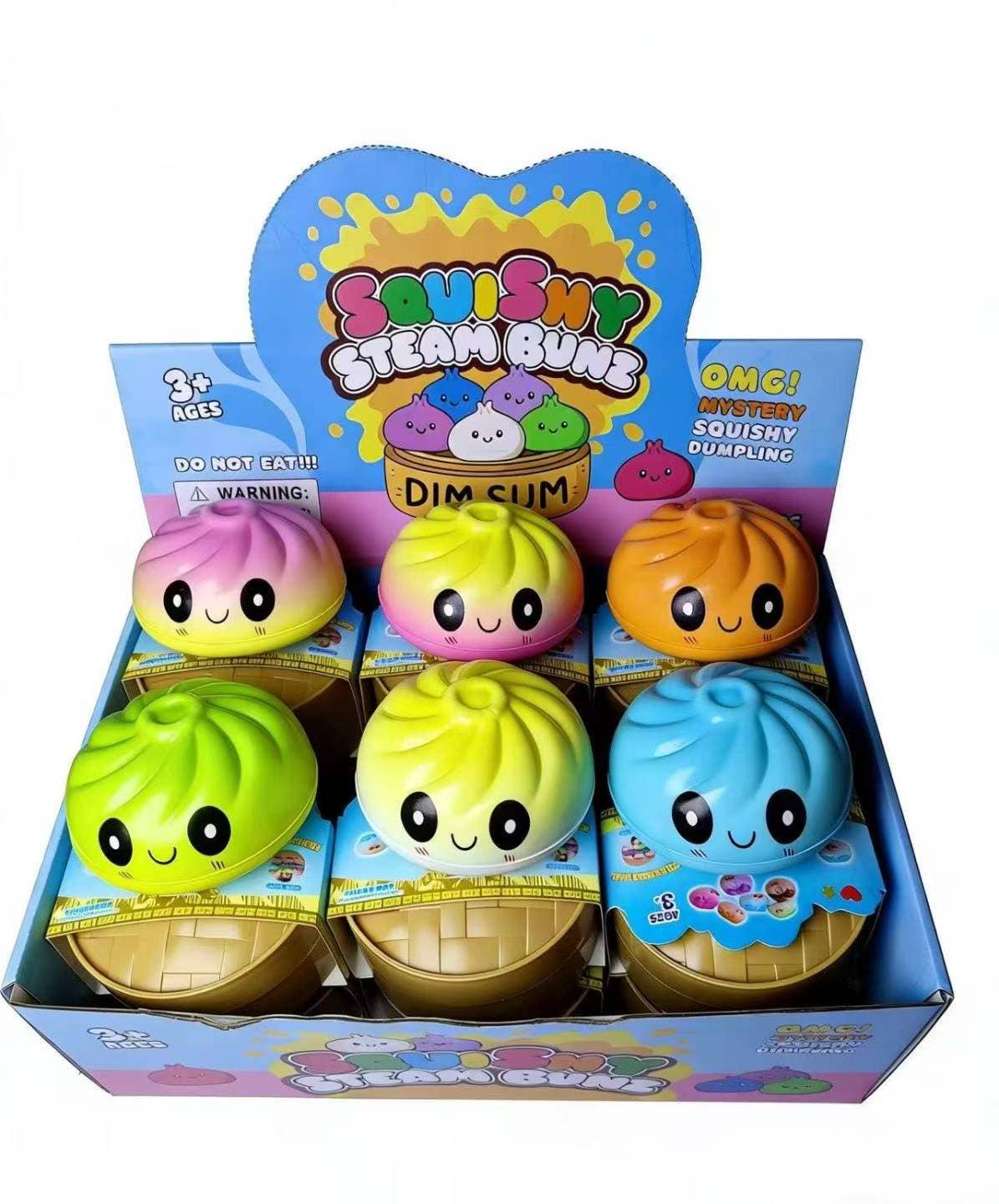 Dumpling Bun Squishy Fidget Toy for Stress Relief (Big Eye)