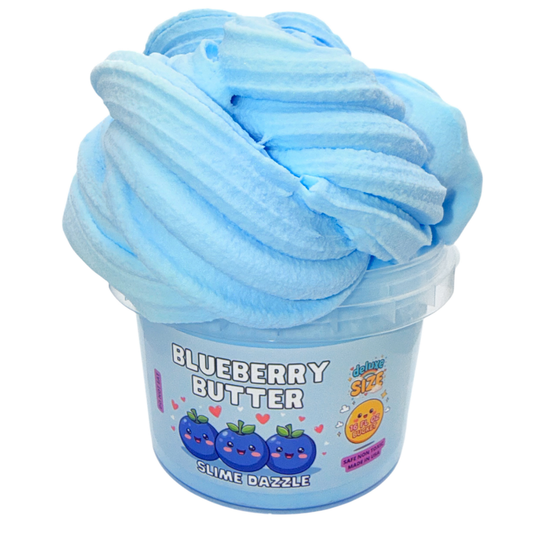 Mega Bucket Blue Butter Slime  16 Fl Oz Large Slime Scented Non Sticky Made in USA Beginner Friendly  Scented Blueberry