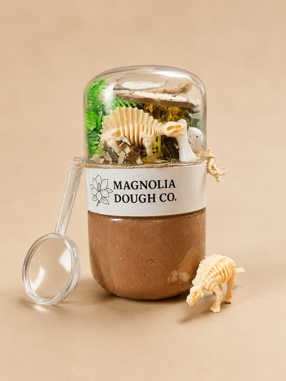 Kids Sensory Play Dough Jar | Dino Fossil Dig | Non Toxic