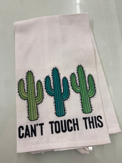 Can’t Touch This Embroidered Kitchen Towels