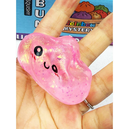 Mini Glitter Dumpling Squishy with Steamer
