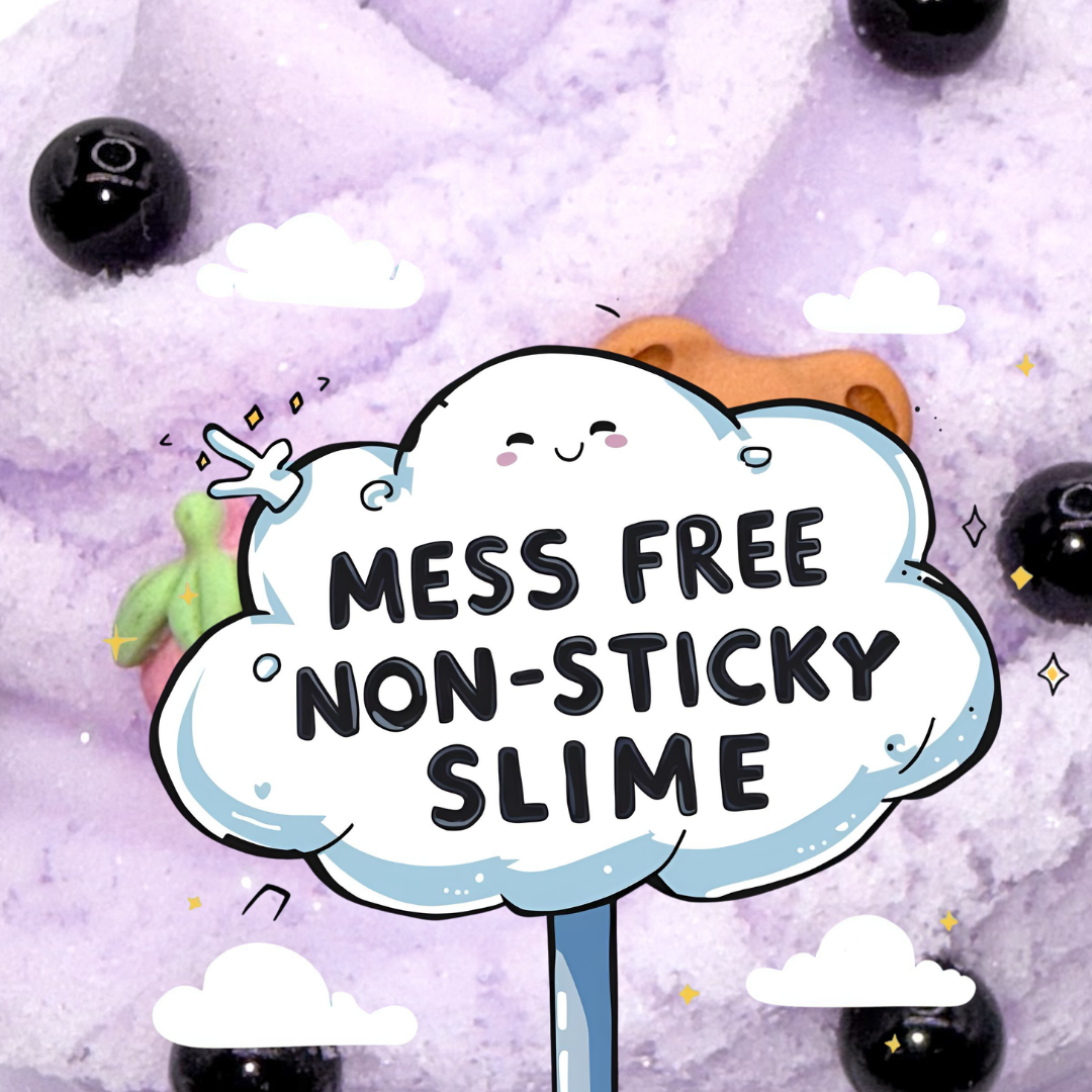 Lavender Bear Cloud Slime 8 Fl Oz Non Sticky Slime Beginner Friendly Made in USA Lavender Scented: 8 FL OZ
