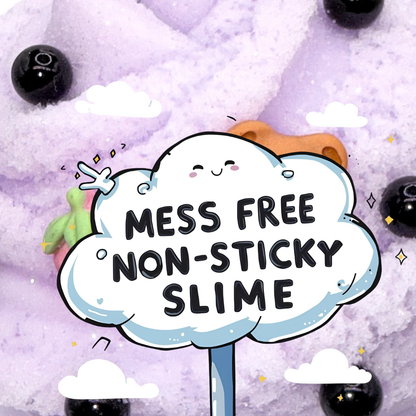 Lavender Bear Cloud Slime 8 Fl Oz Non Sticky Slime Beginner Friendly Made in USA Lavender Scented: 8 FL OZ