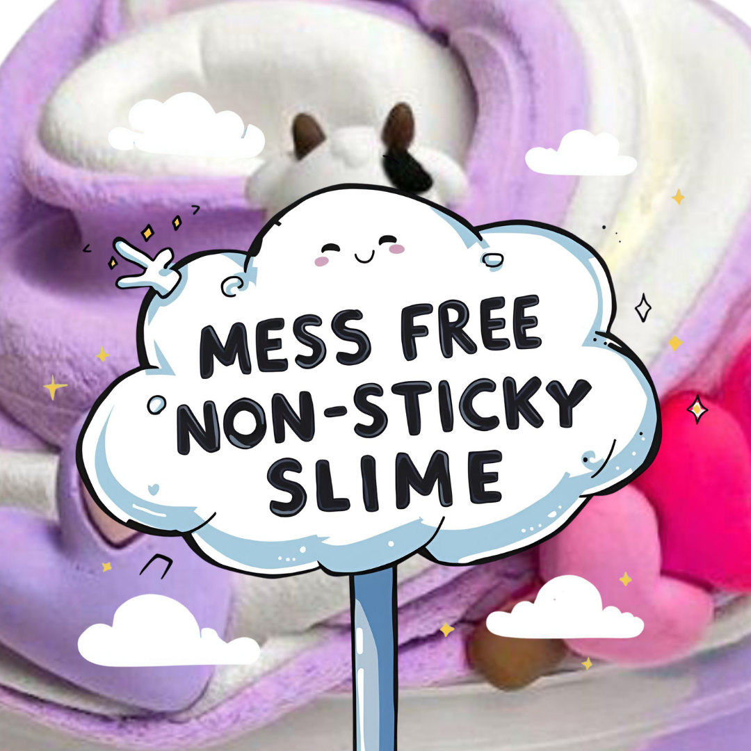 Lavender Butter Slime – Purple & White Butter Slime with Lavender Vanilla Scent, Cow & Heart Charms – Beginner Friendly Creamy Texture: 8 FL OZ