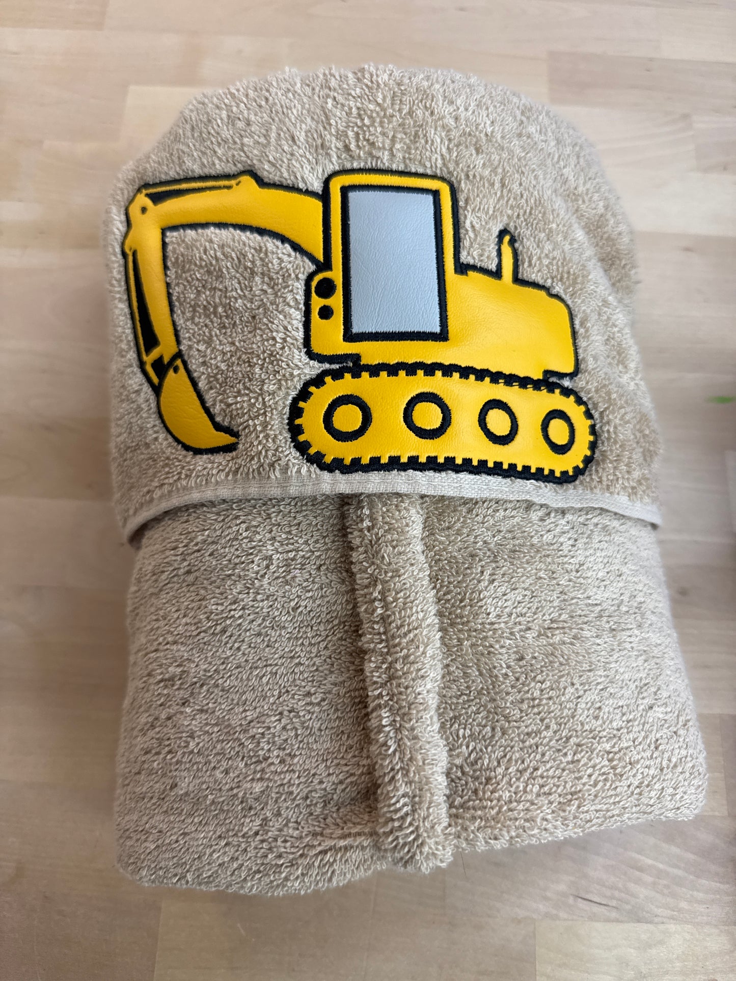 Excavator Hooded Bath Towel