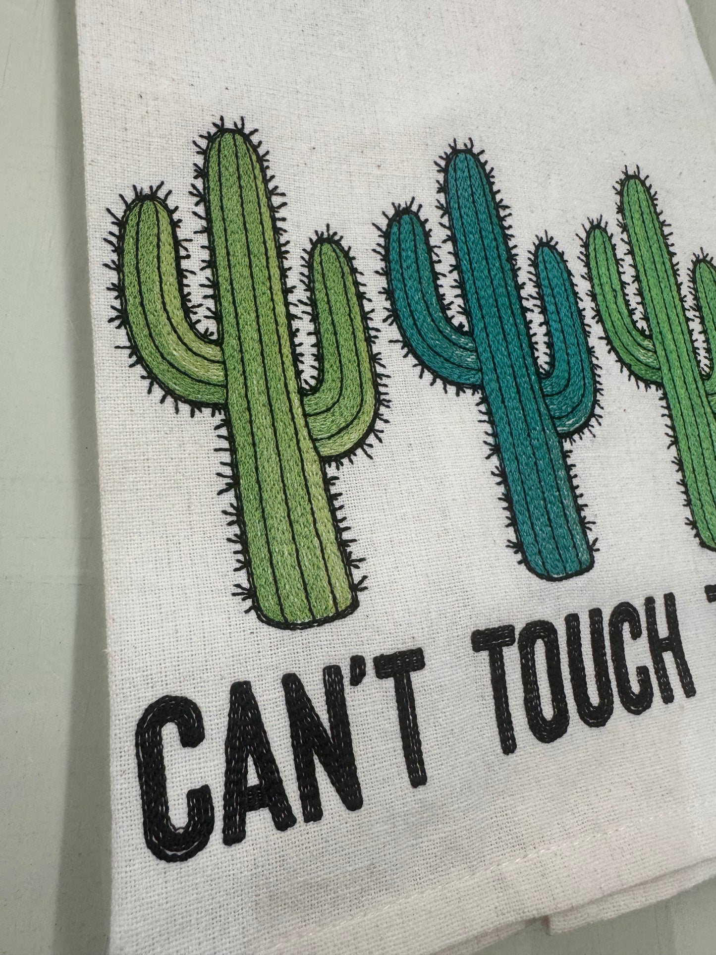 Can’t Touch This Embroidered Kitchen Towels
