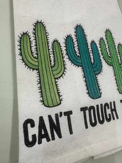 Can’t Touch This Embroidered Kitchen Towels