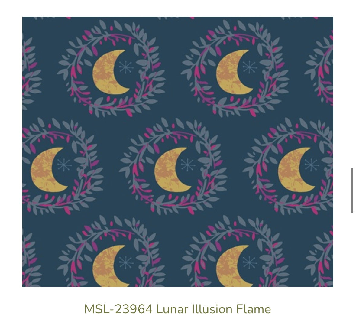 Art Gallery Fabrics – Lunar Illusion Flame (MSL-23964) – Moon & Floral Premium Cotton Fabric
