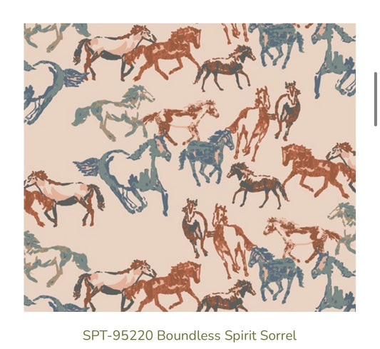 Art Gallery Fabrics – Boundless Spirit Sorrel (SPT-95220) – Horse Premium Cotton Fabric