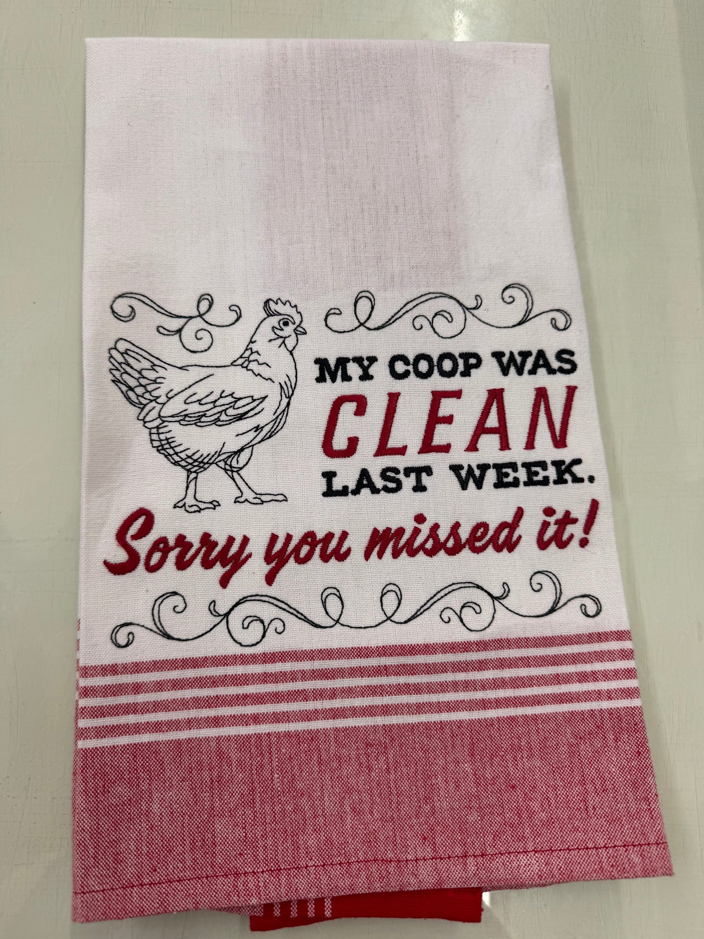 Clean Coop Embroidered Kitchen Towel