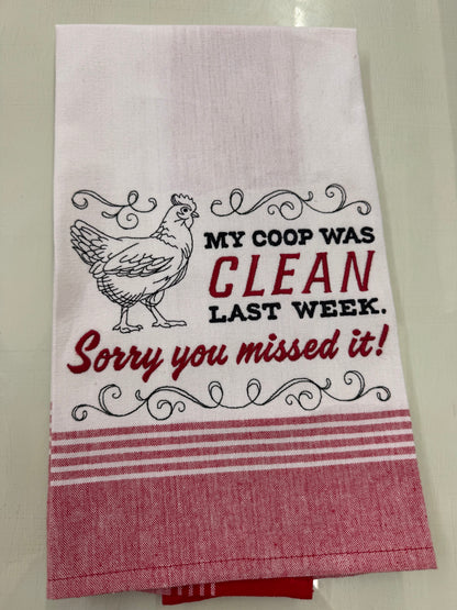 Clean Coop Embroidered Kitchen Towel