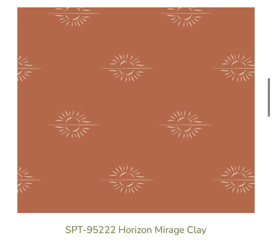 Art Gallery Fabrics – Horizon Mirage Clay (SPT-95222) – Sun Motif Premium Cotton Fabric