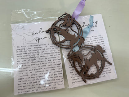 Enduring Spirit Wooden Horse Ornament – Inspirational Gift of Strength & Freedom