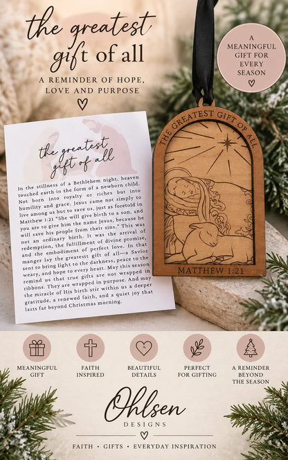 The Greatest Gift of All Nativity Ornament