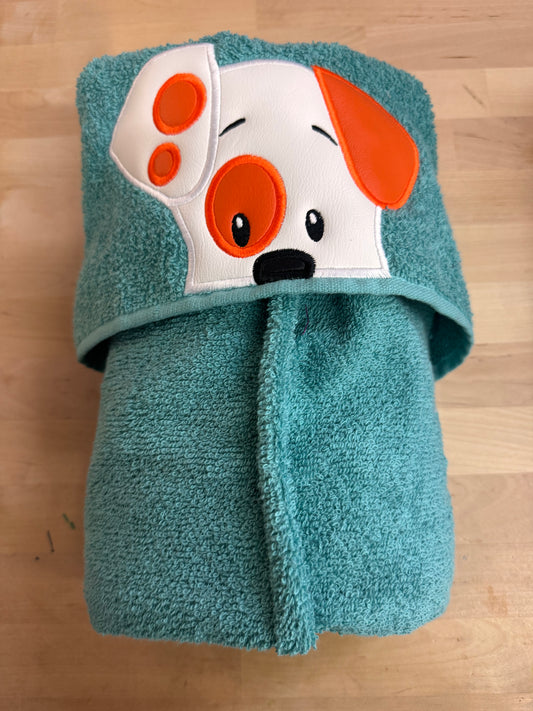 Puppy Hooded Bath Towel – Teal