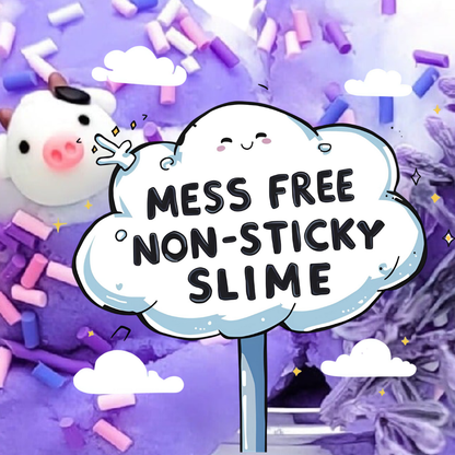 Lavender Cow Cloud Slime – White & Lavender Drizzly Cloud Slime with Lavender Vanilla Scent, Cow Charms, Sprinkles & Faux Flower – Beginner Friendly Relaxing Slime: 8 fl oz