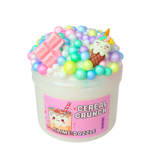 Cereal Crunch Slime 8 FL OZ ASMR Crunchy Floam Scented Made in USA Beginner Friendly