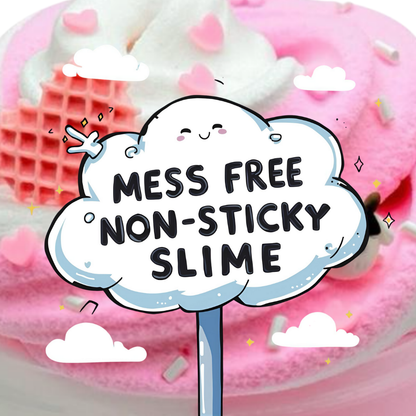 Strawberry Butter Cow Slime – White & Pink Butter Snow Slime with Strawberry Patch & Vanilla Scent, Strawberry & Cow Charms – Beginner Friendly Soft Texture: 8 FL OZ
