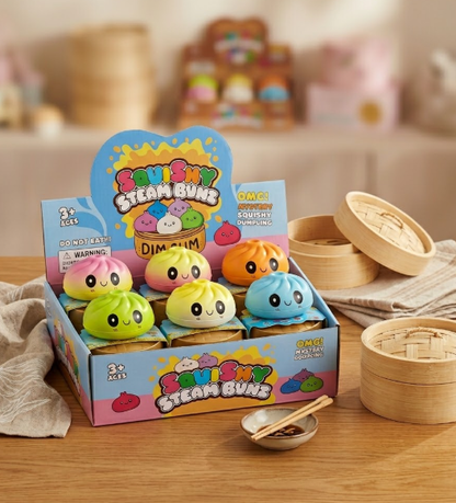 Dumpling Bun Squishy Fidget Toy for Stress Relief (Big Eye)