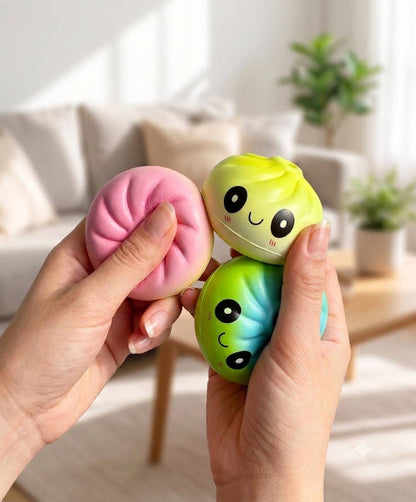 Dumpling Bun Squishy Fidget Toy for Stress Relief (Big Eye)