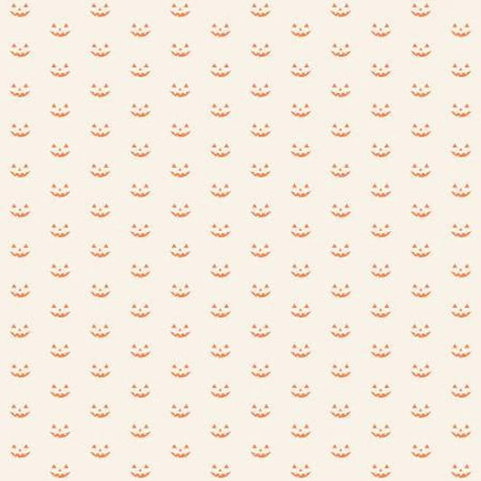 Hey Bootiful C13136R-OFFWHITE Jack-o-lanterns by My Mind’s Eye for Riley Blake