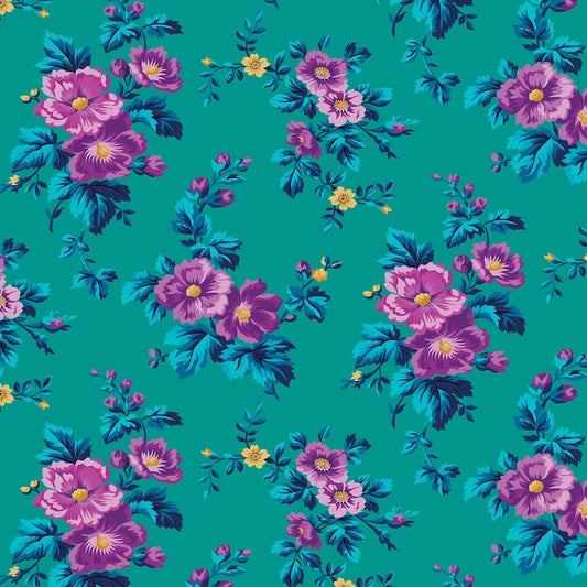 Brilliance Main Floral Teal C14220 by Riley Blake Designs