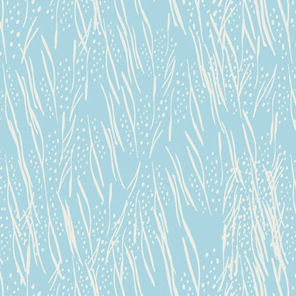 Freshly Cut Line, Blue Line, Art gallery fabric, Meadow Collection
