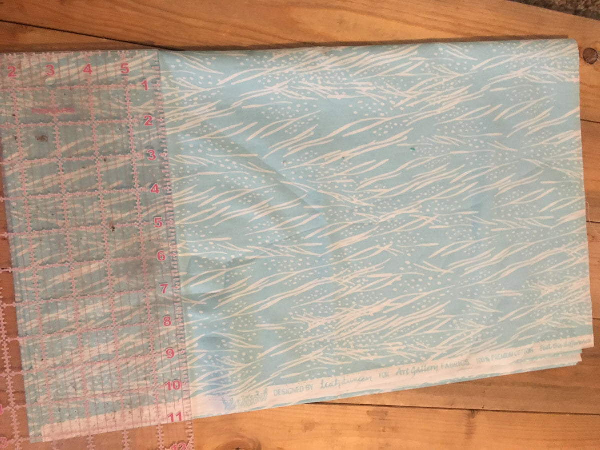 Freshly Cut Line, Blue Line, Art gallery fabric, Meadow Collection