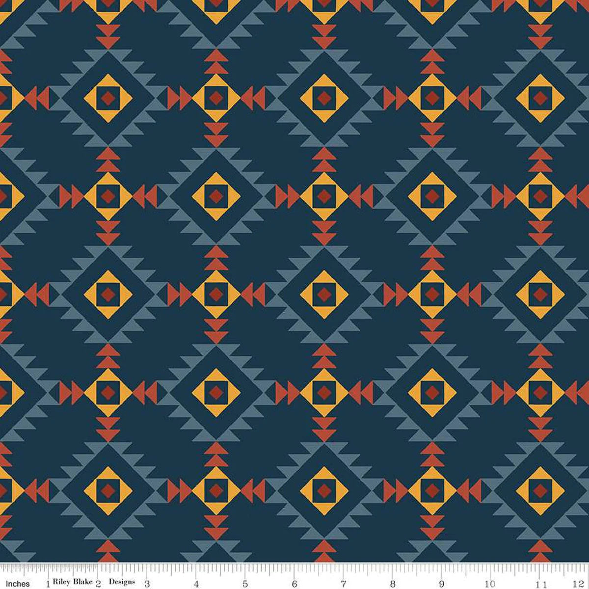 Santa Fe Diamond Navy C13381 by Riley Blake Designs